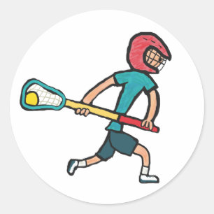 Lacrosse Classic Round Sticker