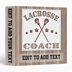 Lacrosse Coach 3 Ring Binder