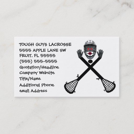 Customizable Lacrosse Coach Business Card Templates