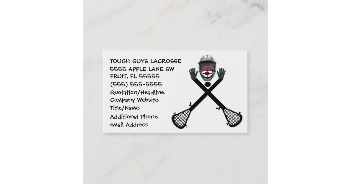 Lacrosse Coach Business Card Zazzle