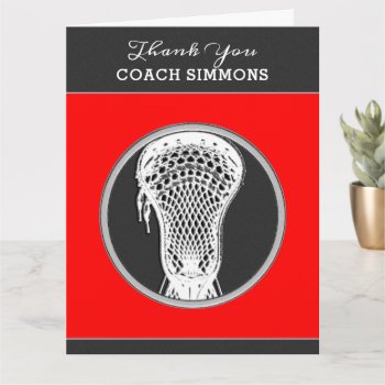 Lacrosse Coach Card by lacrosseshop at Zazzle