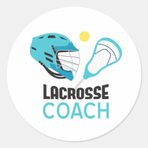 Lacrosse Coach Classic Round Sticker