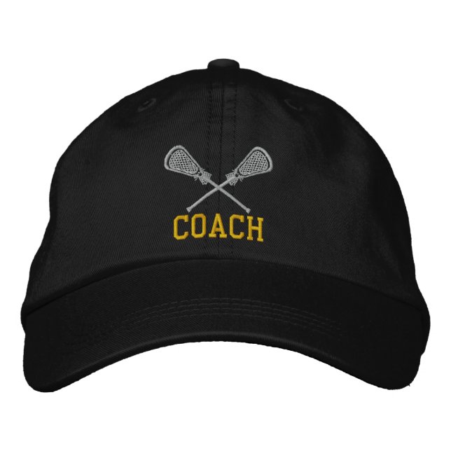 Lacrosse Coach Embroidered Cap (Front)
