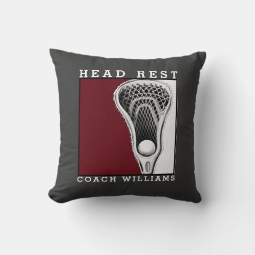 lacrosse coach gift throw pillow