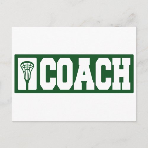 Lacrosse Coach _ green Postcard