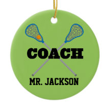 Lacrosse Coach Personalized Ornament
