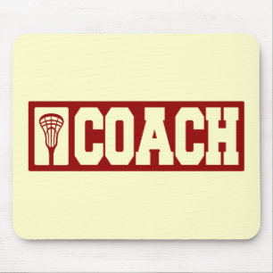 Lacrosse Coach - red Mouse Pad