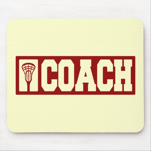 Lacrosse Coach _ red Mouse Pad