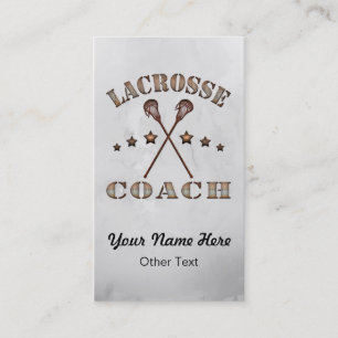 Lacrosse Coach Steampunk Customized Business Cards