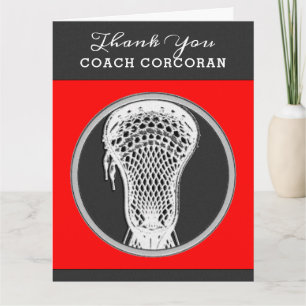 Lacrosse Coach Thank You Card
