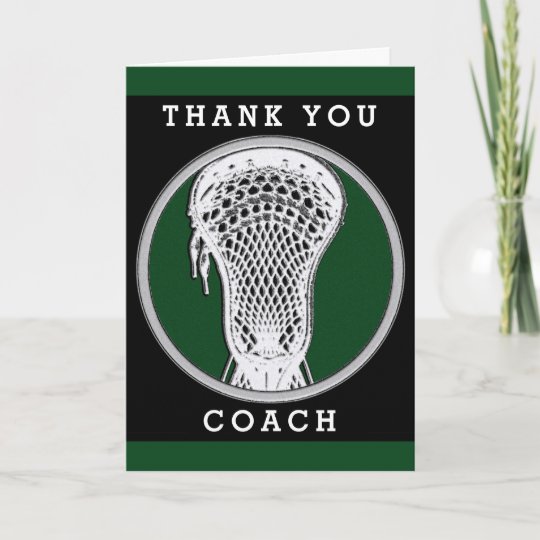 Lacrosse Coach Thank You Card | Zazzle.com
