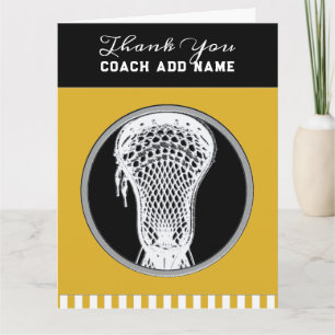 Lacrosse Coach Thank You Card