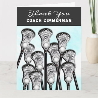 Lacrosse Coach Thank You Card