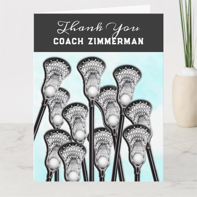 Lacrosse Coach Thank You Card (Front)