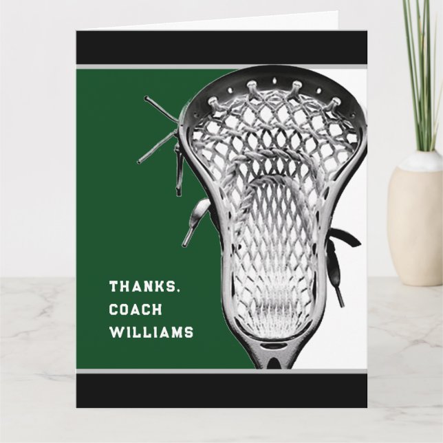 Lacrosse Coach Thank You Card (Front)
