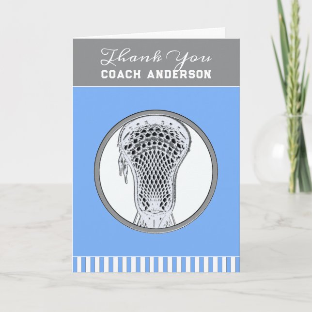 Lacrosse Coach Thank You Card (Front)