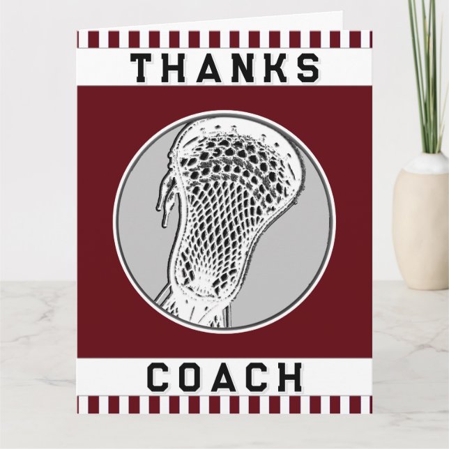 Lacrosse Coach Thank You Card (Front)