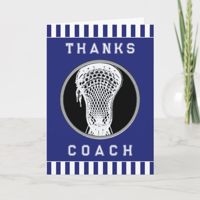 Lacrosse Coach Thank You Card (Front)