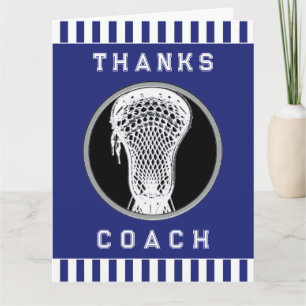 Lacrosse Coach Thank You Card