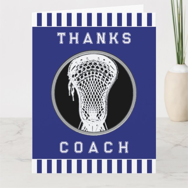 Lacrosse Coach Thank You Card (Front)