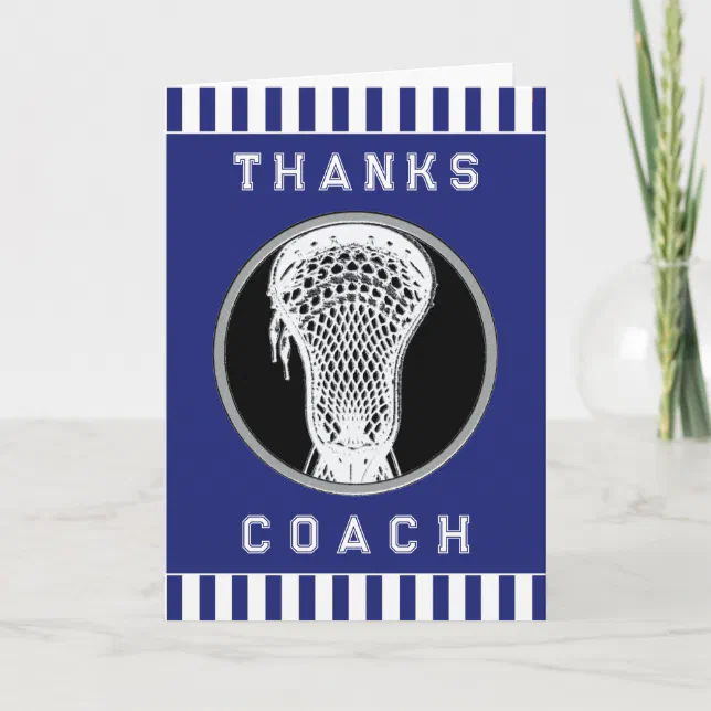 Lacrosse Coach Thank You Card | Zazzle