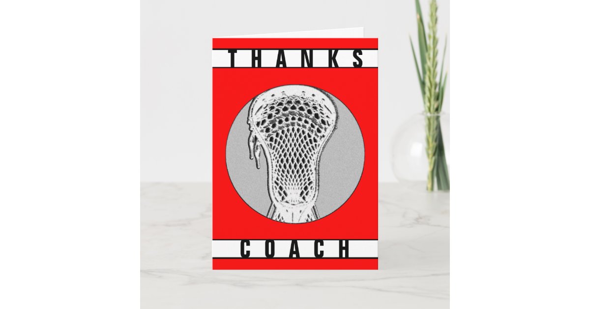 lacrosse coach thank you card | Zazzle.com