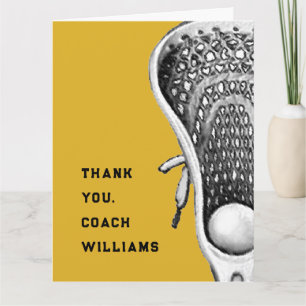 Lacrosse Coach Thank You Card