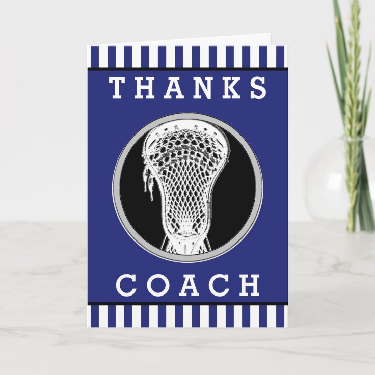 Lacrosse Coach Thank You Card | Zazzle