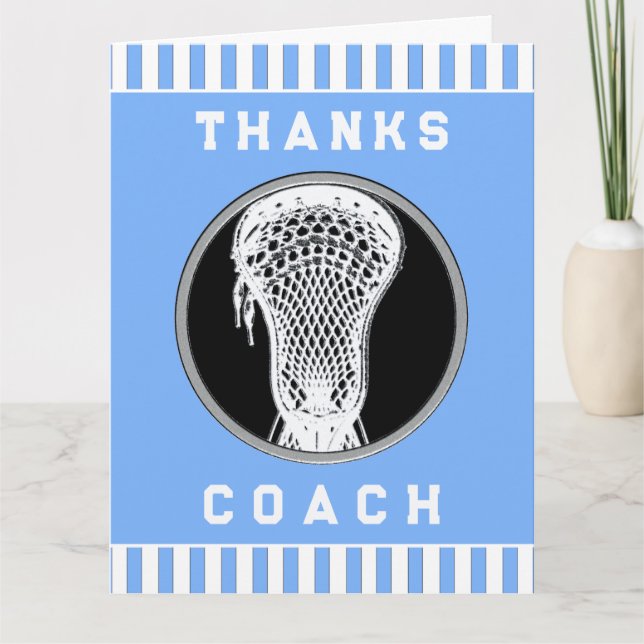 Lacrosse Coach Thank You Card (Front)