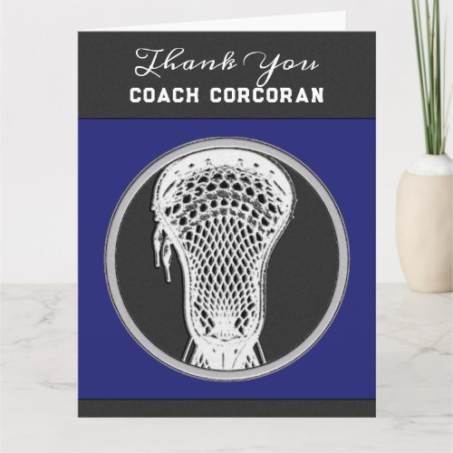 Lacrosse Coach Thank You Card