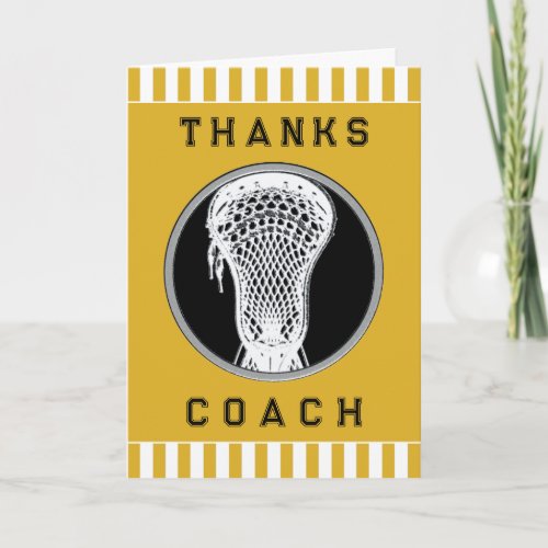 Lacrosse Coach Thank You Card