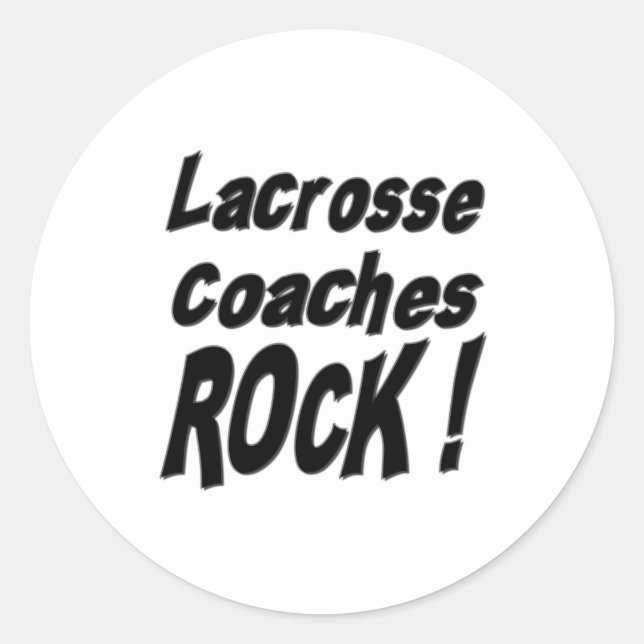 Lacrosse Coaches Rock! Sticker (Front)