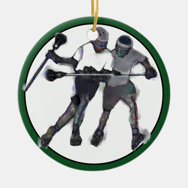 Lacrosse Collectible Ceramic Ornament (Front)
