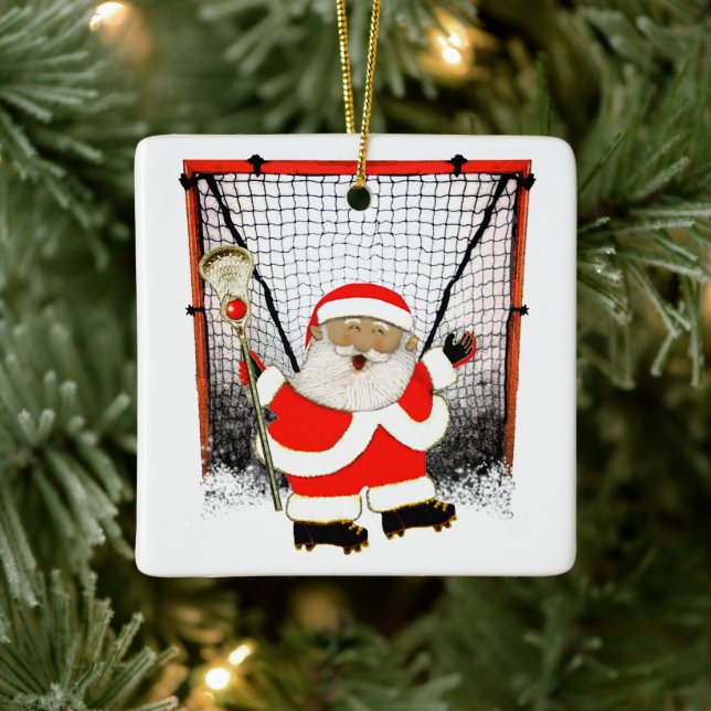 Lacrosse Collectible Ceramic Ornament (Tree)