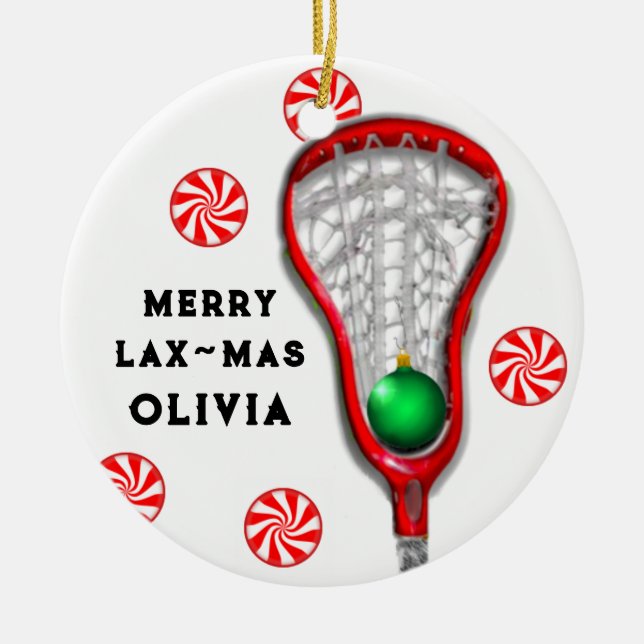 Lacrosse Collectible Ceramic Ornament (Front)