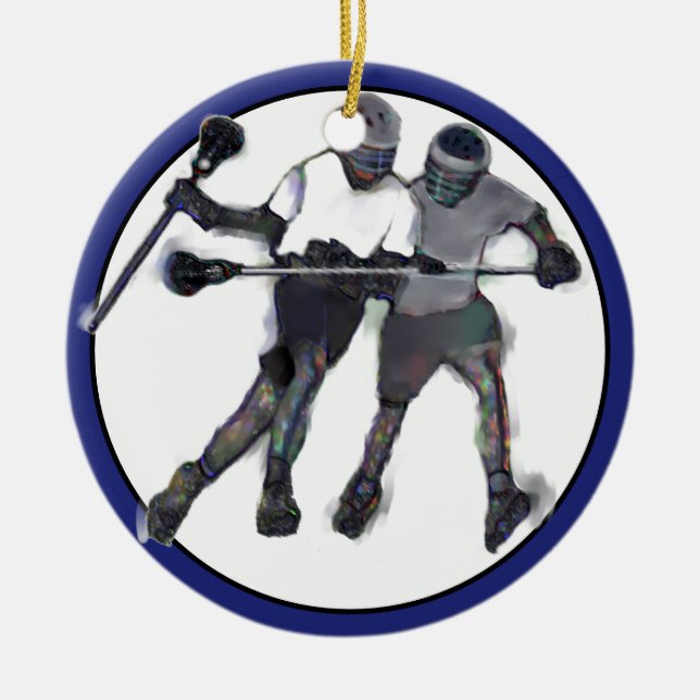 Lacrosse Collectible Ceramic Ornament (Front)