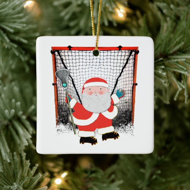 Lacrosse Collectible Ceramic Ornament (Tree)