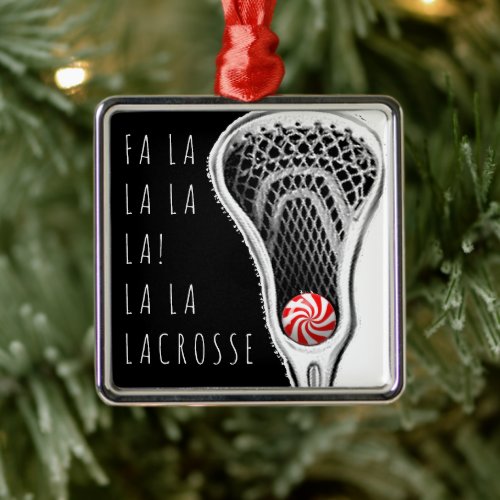 Lacrosse Collectible Christmas Metal Ornament