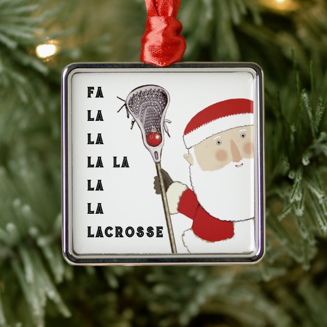 Lacrosse Collectible Metal Ornament (Tree)
