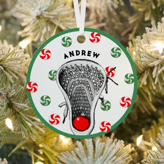 Lacrosse Collectible Metal Ornament (Insitu)