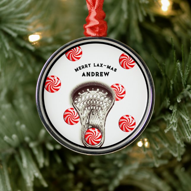 Lacrosse Collectible Metal Ornament (Tree)