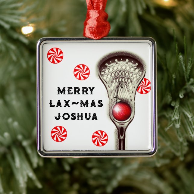 Lacrosse Collectible Metal Ornament (Tree)