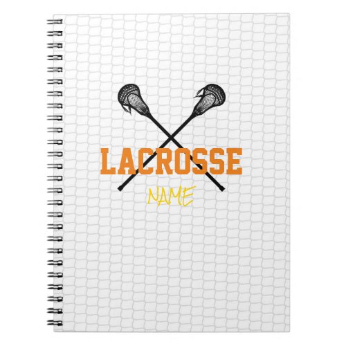 Lacrosse Custom Name Team Colors Notebook