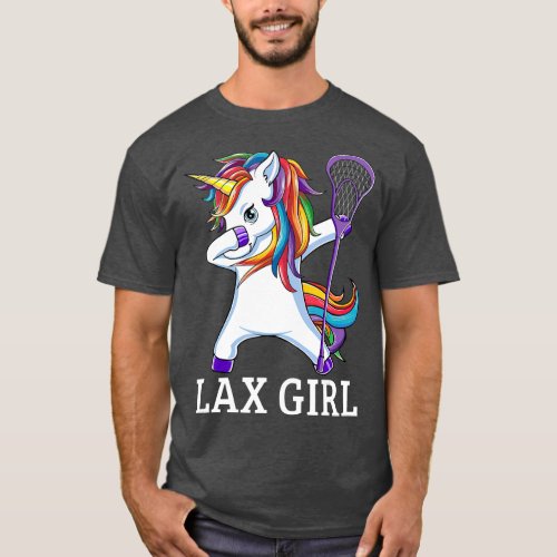 Lacrosse Dabbing Unicorn  Girls Funny Dab Dance T_Shirt