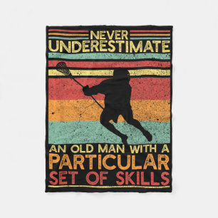 Lacrosse Dad Lacrosse Team Coach Retirement  Fleece Blanket