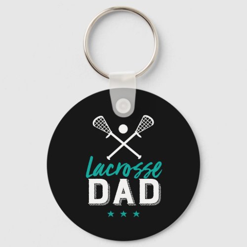 Lacrosse Dad Proud Father of Sports Player Kid Keychain
