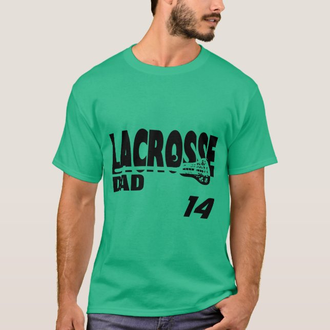 Lacrosse Dad with Number T-Shirt (Front)