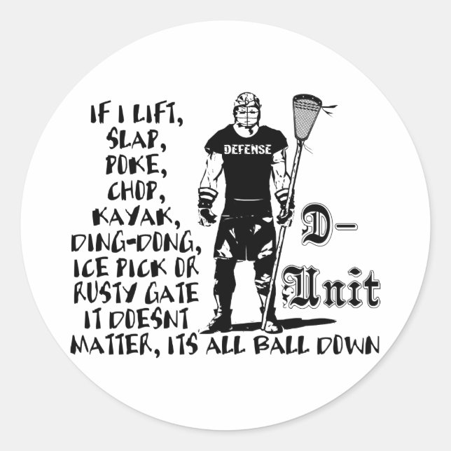 Lacrosse Defense DUnit Checkspsd Sticker (Front)