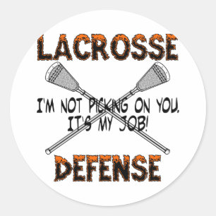 Lacrosse Defense Picking Sticker