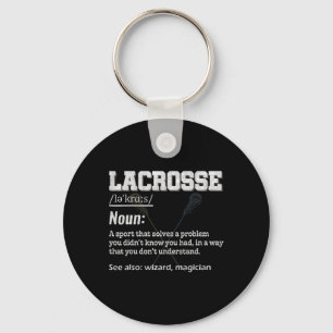 Lacrosse Definition For Sports Team Lax Player Keychain